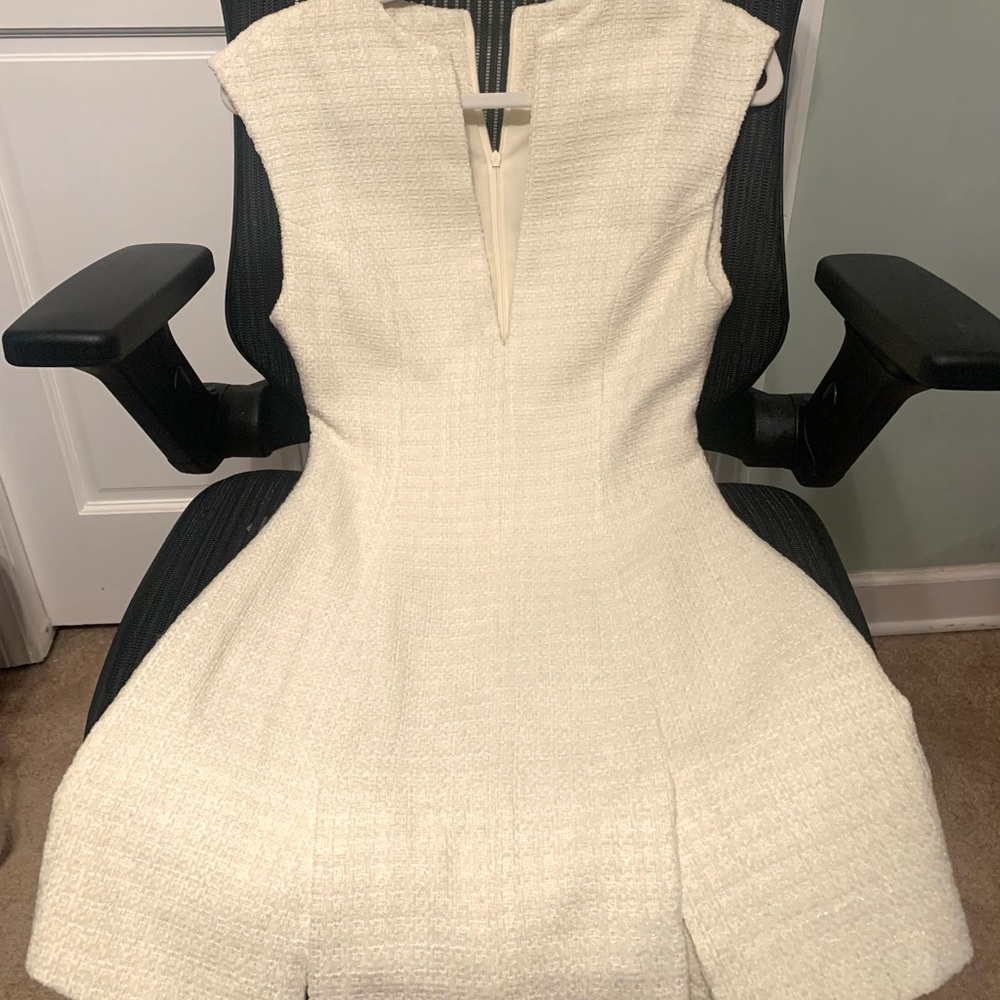 Commense Ivory Sleeveless Mini Dress